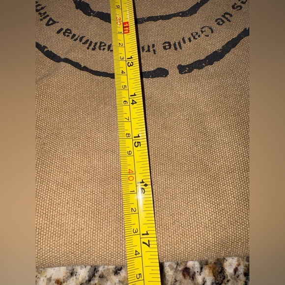 Paris Airport Canvas Tote Bag|French Graphic Travel Bag|leather trim - Picture 12 of 12